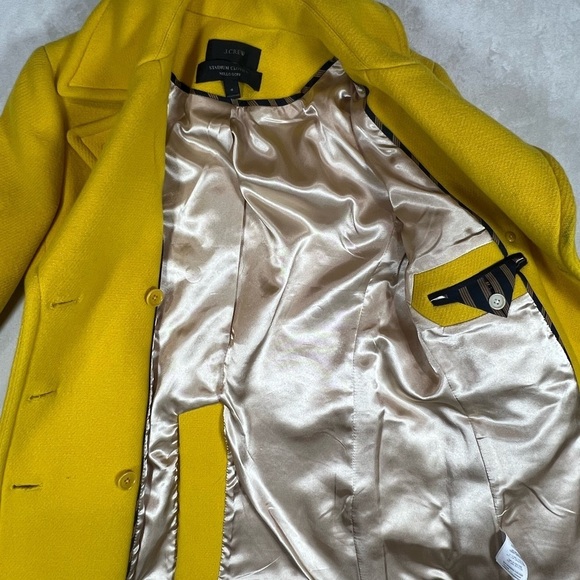 J. Crew Size 4 Stadium Cloth Nello Gori Yellow Majesty Wool Pea Coat Jacket EUC - Picture 13 of 13